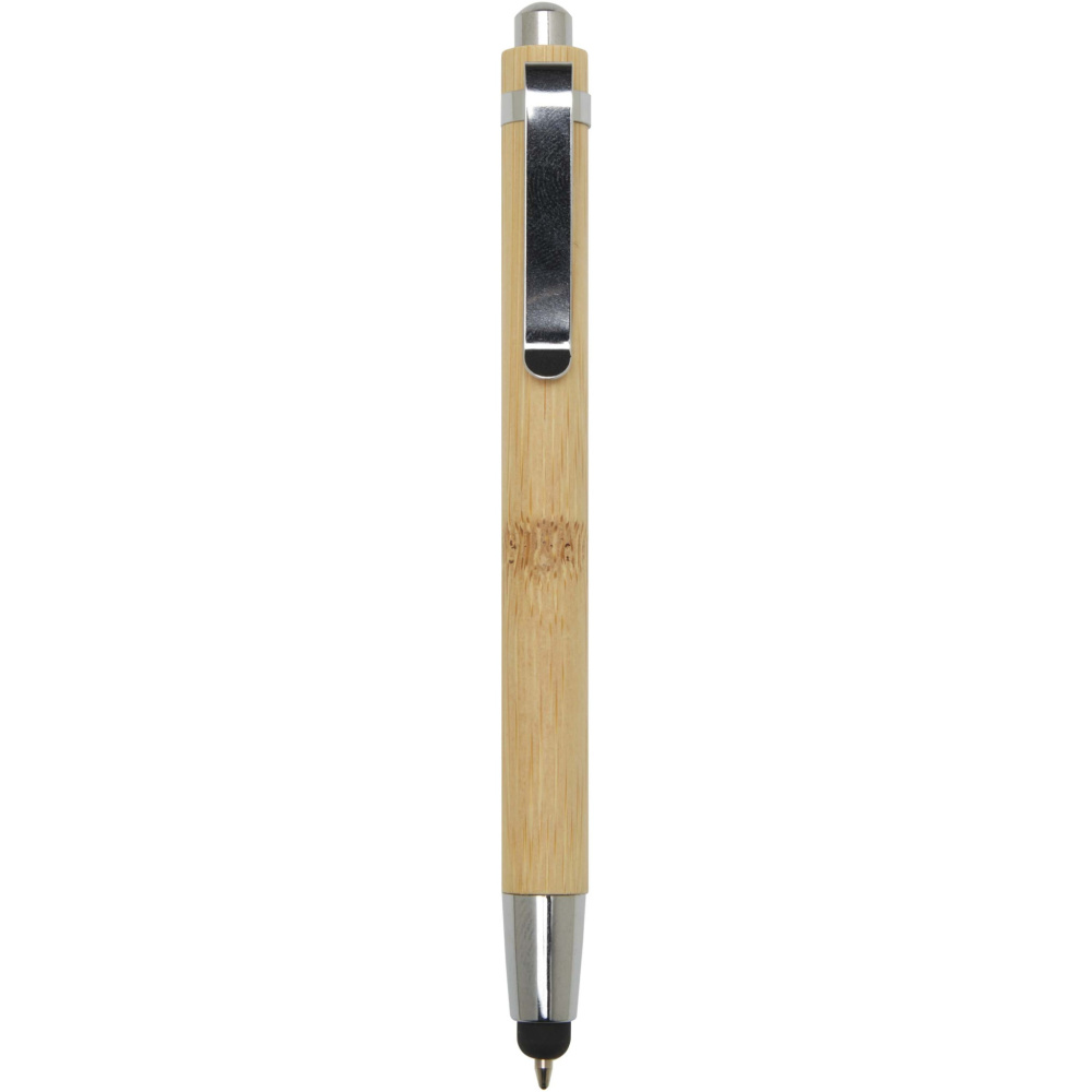Logo trade promotional items image of: Elm bamboo ballpoint pen