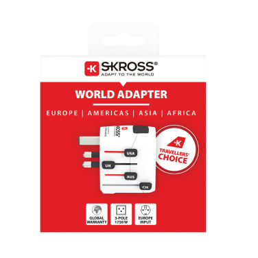 Logo trade promotional product photo of: SKROSS Pro 3-Pole World Travel Adapter