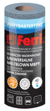 Logotrade promotional merchandise picture of: Super MELTBLOWN non-woven cleaning cloth (roll of 40 leaves) 145021200