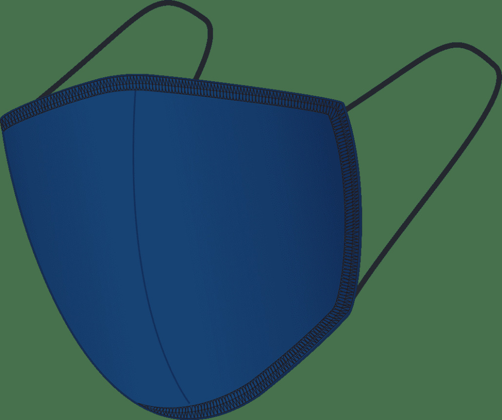 Logotrade promotional item image of: BLACK-BLACK cotton face mask 140123000