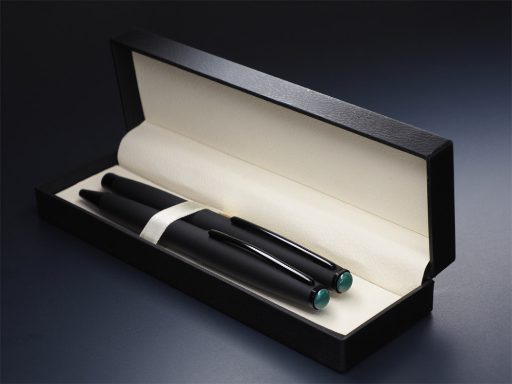 Logo trade promotional items image of: Agate stone Pen set 1289036