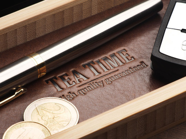 Logotrade promotional giveaway image of: Wooden desk organiser 1852292