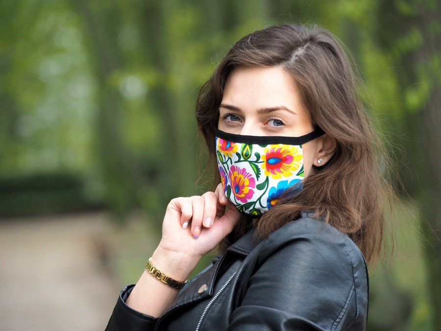 Logo trade promotional merchandise picture of: MARS cotton mask (size L) 1569165