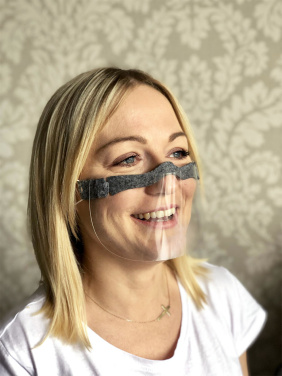 Logo trade promotional merchandise image of: HESTIA clear face shield-mask for mouth and nose 1452162