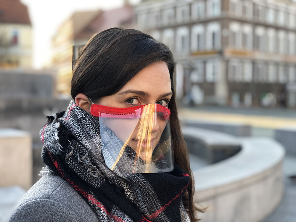 Logo trade promotional gifts image of: KALIPSO clear face shield-mask for mouth and nose 1447162