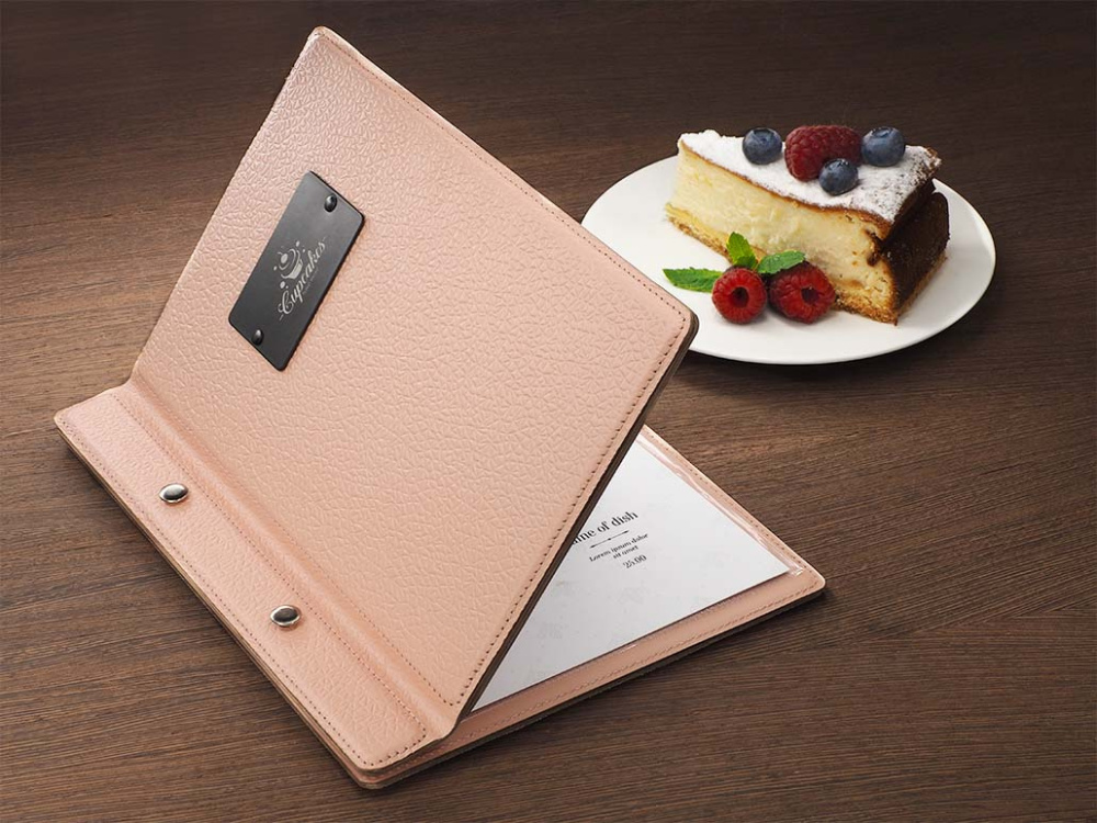 Logo trade promotional giveaways picture of: Menu cover 1087281