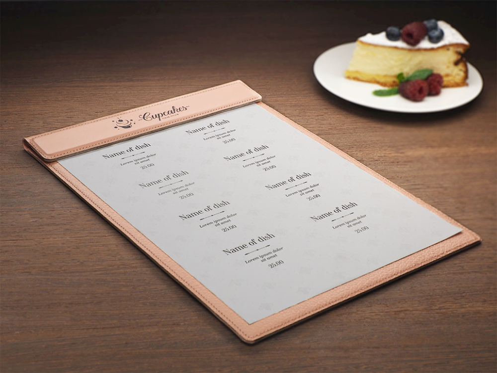 Logo trade promotional gifts picture of: Menu cover 1241281
