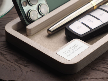 Logo trade promotional merchandise image of: Wooden desk organiser 1818121