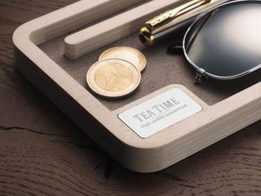 Logo trade promotional gifts image of: Wooden desk organiser 1818121