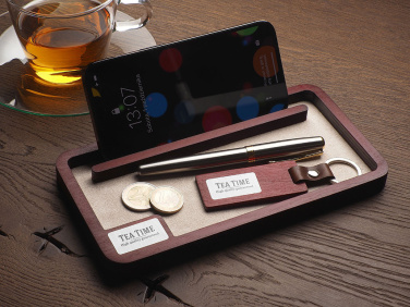 Logo trade promotional products image of: Wooden desk organiser 1818121