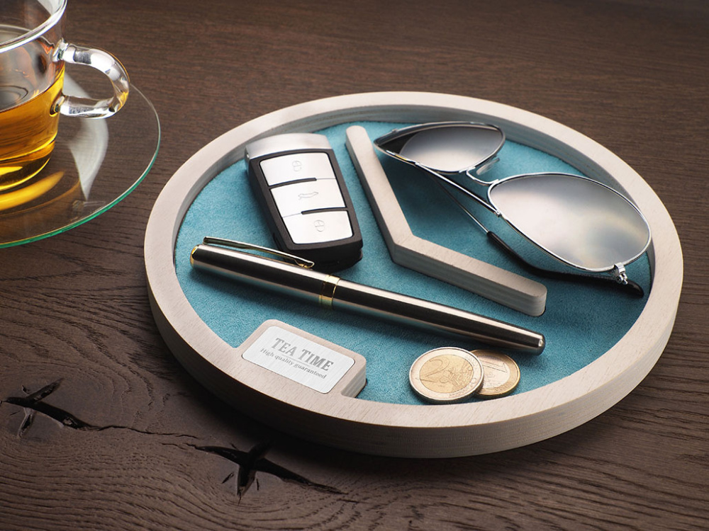 Logotrade promotional giveaway image of: Wooden desk organiser 1817121