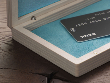 Logo trade promotional gift photo of: Wooden bill box 1816121