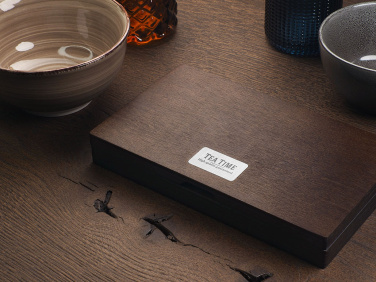 Logo trade promotional giveaways image of: Wooden bill box 1816121