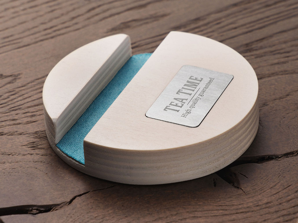 Logo trade promotional giveaways picture of: Wooden telephone stand 1833121