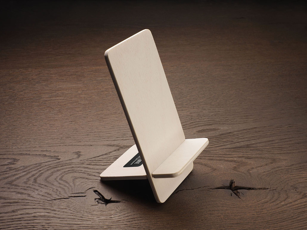 Logo trade promotional merchandise photo of: Wooden telephone stand 1834121