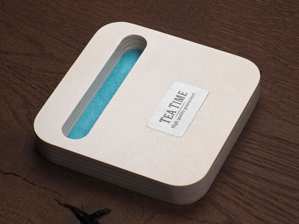 Logo trade promotional giveaways image of: Wooden telephone stand 1848121