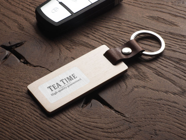 Logo trade advertising products image of: Wooden keyring 1853121