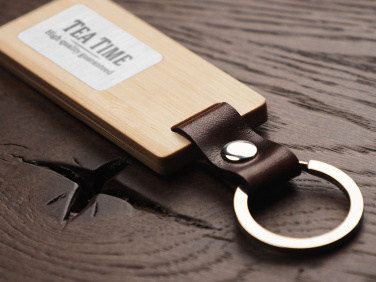 Logo trade promotional giveaway photo of: Wooden keyring 1853292