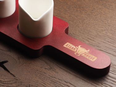 Logo trade advertising products picture of: Wooden 3 Shot Serving Board 1863121