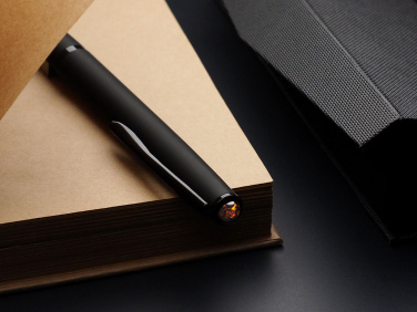 Logo trade promotional giveaways image of: Ball pen with AMBER stone 2070036