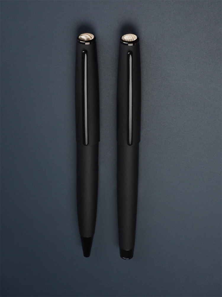 Logotrade promotional items photo of: Striped Flint Pen set 1284036