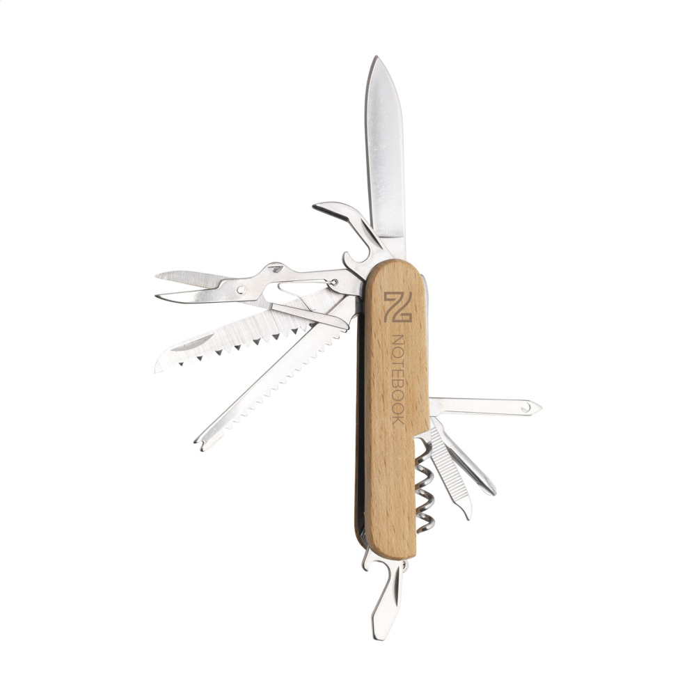 Logo trade promotional products picture of: Beechwood Pocket knife
