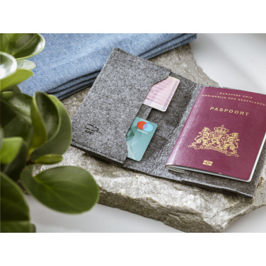 Logo trade corporate gift photo of: Identify GRS RPET Felt passport holder