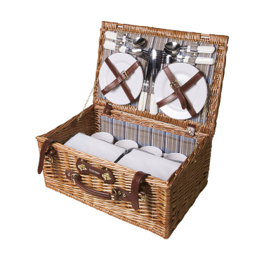 Logo trade business gifts image of: QualityTime picnic basket