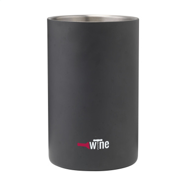 Logo trade business gift photo of: CoolSteel Black wine cooler
