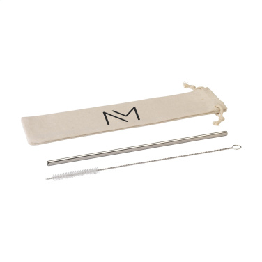 Logo trade promotional product photo of: Reusable 1 piece ECO Straw Set stainless-steel straw