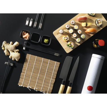 Logo trade advertising products image of: Temaki Bamboo Sushi Tray gift set