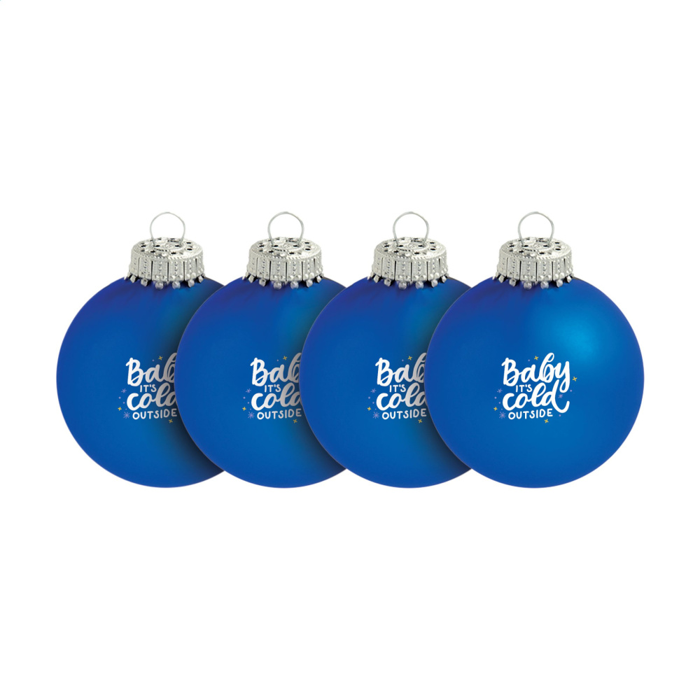 Logotrade advertising product picture of: Christmas Bauble Ø 6 cm - set of 4 - Made in Europe