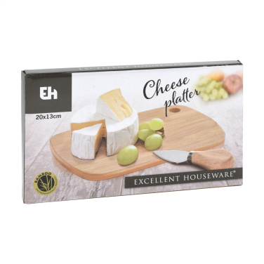 Logo trade advertising products image of: Bamboo Cheese Platter 2-pcs
