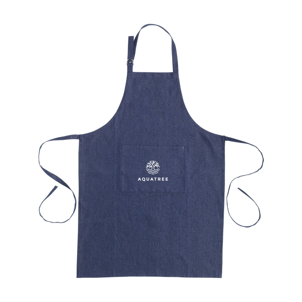 Logo trade promotional merchandise image of: Apron GRS Recycled Denim (220 g/m²)