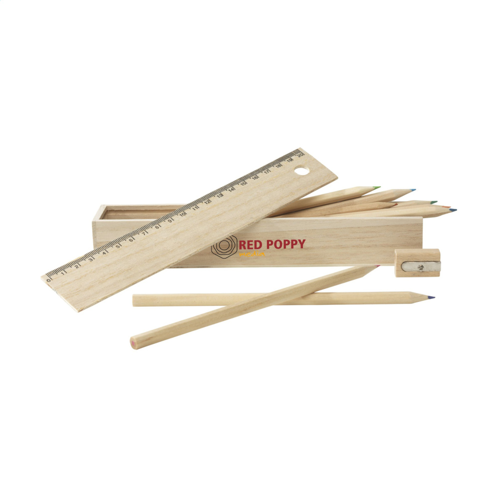 Logo trade promotional products image of: LiniBox colouring pencils