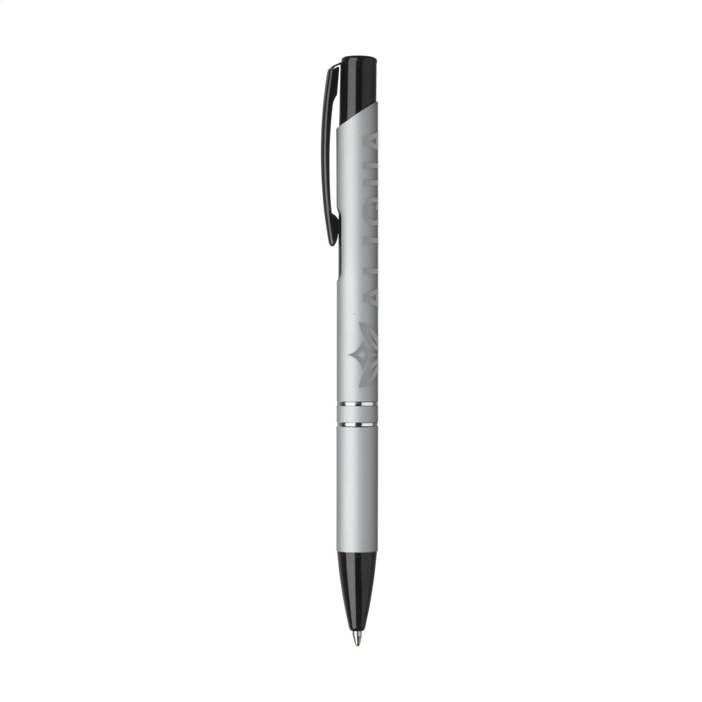 Logo trade promotional giveaway photo of: Ebony Rubberised pen