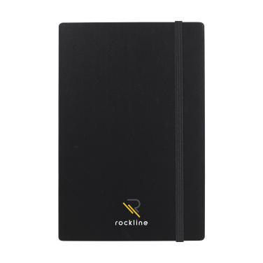 Logo trade promotional giveaway photo of: Bamboo Journal Naked Spine Paper Notebook Black A5