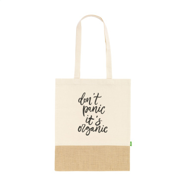 Logo trade promotional gift photo of: Combi Organic Shopper (160 g/m²) bag