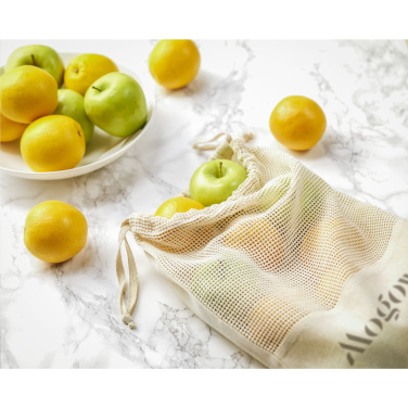 Logotrade corporate gift picture of: Natura Organic GOTS Mesh Bag (120 g/m²) fruit bag
