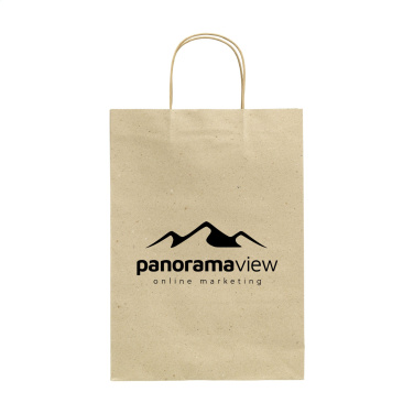 Logotrade promotional product image of: Leaf It Bag recycled grass paper (120 g/m²) L