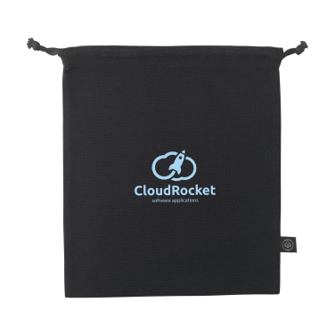 Logotrade promotional product picture of: Gift Pouch GRS Recycled Cotton (150 g/m²) M