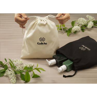 Logotrade promotional item image of: Gift Pouch Natural GRS Recycled Cotton (150 g/m²) M