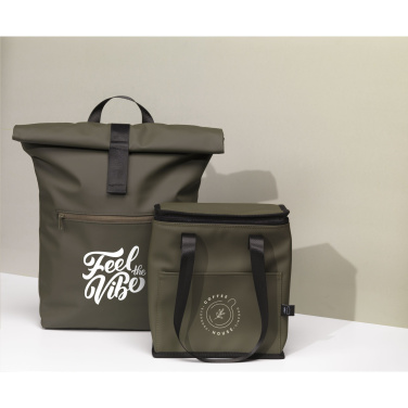 Logo trade promotional giveaway photo of: Lennon Recycled PU Cooler Bag