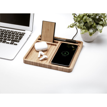 Logo trade promotional gift photo of: Bamboo Organizer charger