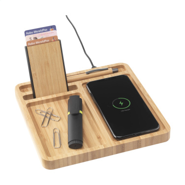 Logo trade promotional merchandise image of: Bamboo Organizer charger