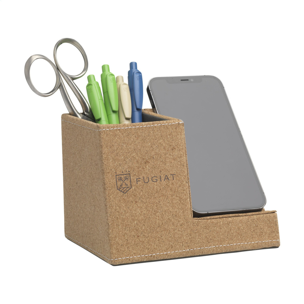Logotrade promotional item picture of: Ecork Pen Holder Wireless Charger