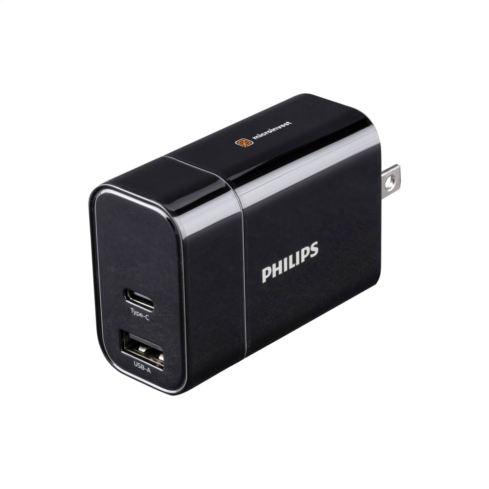 Logo trade promotional giveaway photo of: Philips Travel Charger