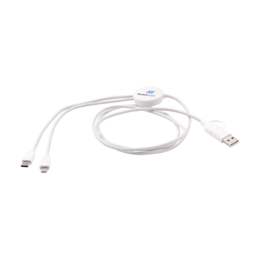 Logo trade promotional merchandise image of: Charging Cable RCS Recycled ABS-TPE