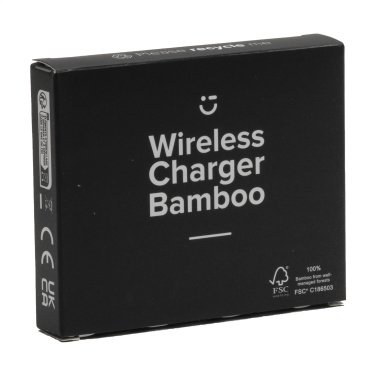 Logo trade promotional merchandise photo of: Bamboo Wireless Charger 15W
