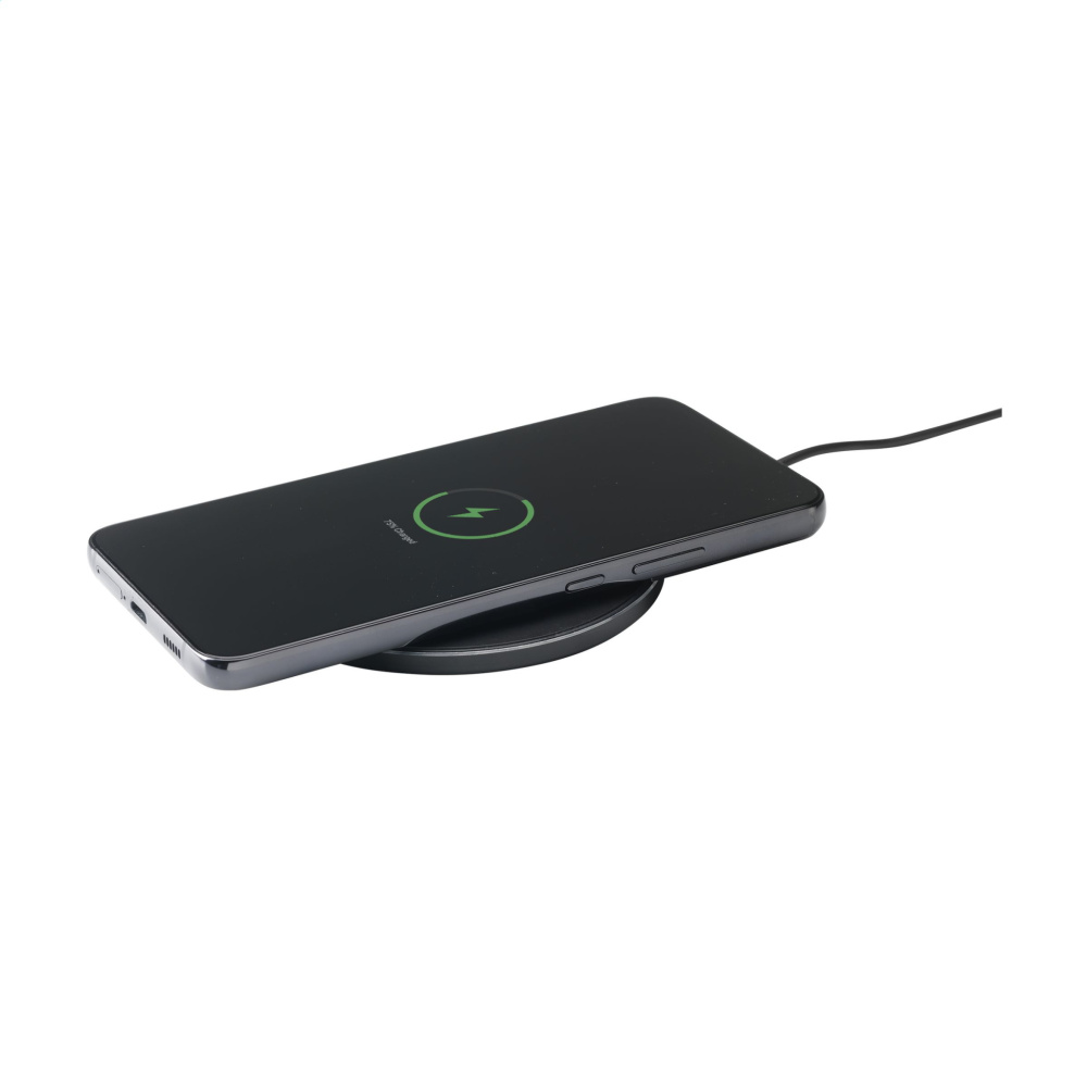 Logo trade promotional products image of: Tecco GRS Recycled Alu 15W Wireless Charger